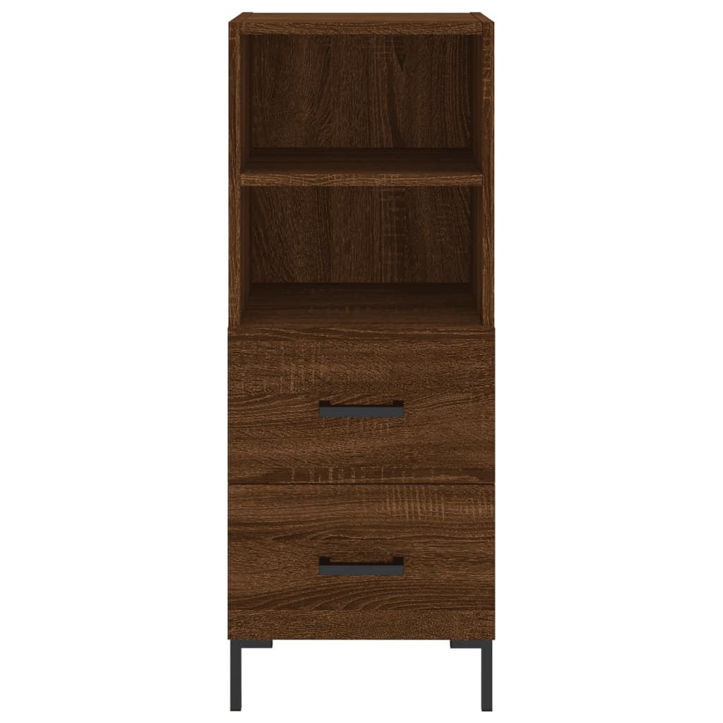 vidaXL Ντουλάπι Καφέ Δρυς 34,5 x 34 x 180 εκ. από Επεξεργασμένο Ξύλο