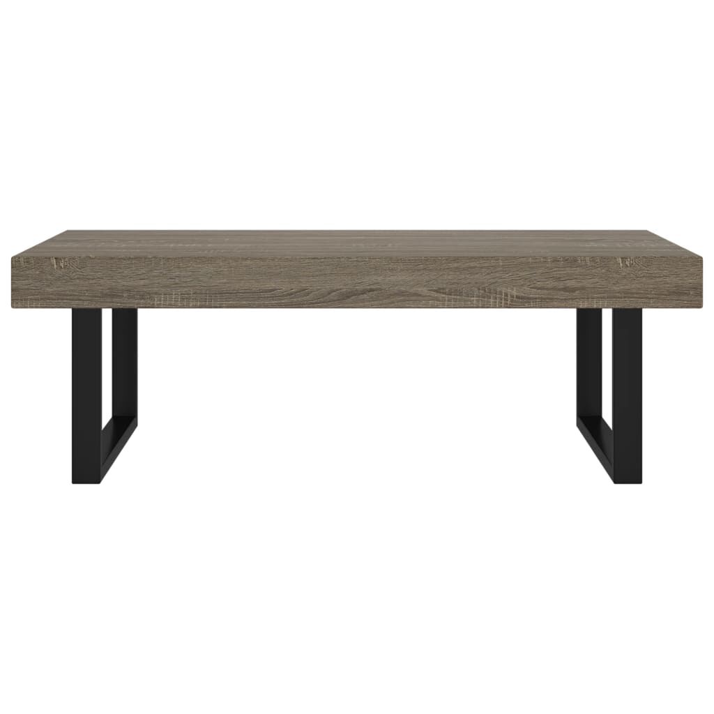 vidaXL Τραπεζάκι Σαλονιού Γκρι/Μαύρο 120x60x40 εκ. από MDF/Σίδερο