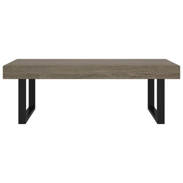 vidaXL Τραπεζάκι Σαλονιού Γκρι/Μαύρο 120x60x40 εκ. από MDF/Σίδερο