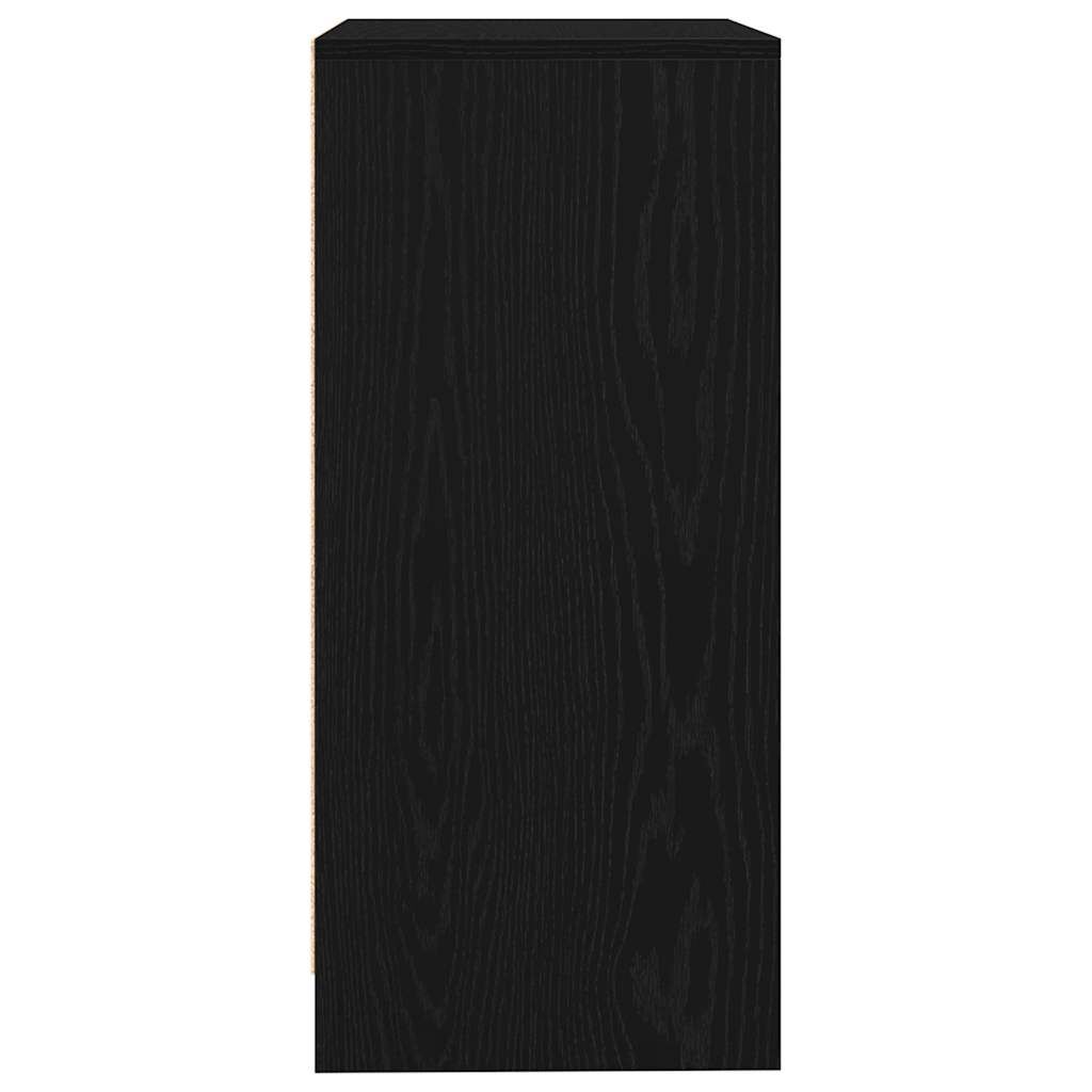vidaXL Sideboard Μαύρη βελανιδιά 57x34x76 cm Κατασκευασμένο ξύλο