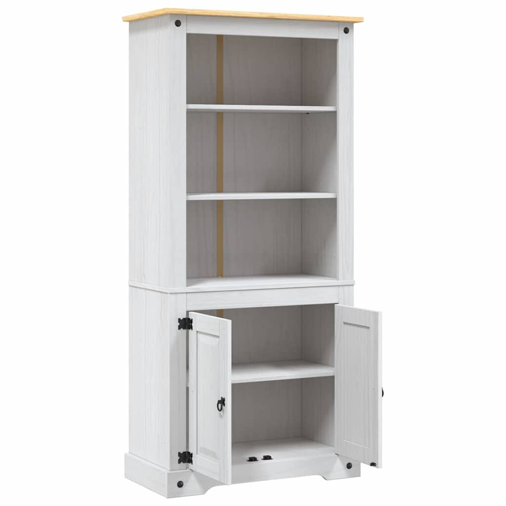 vidaXL Έπιπλο Τηλ. Μεξικ. Στιλ Corona Λευκό 80x40x170 εκ. Ξύλο Πεύκου
