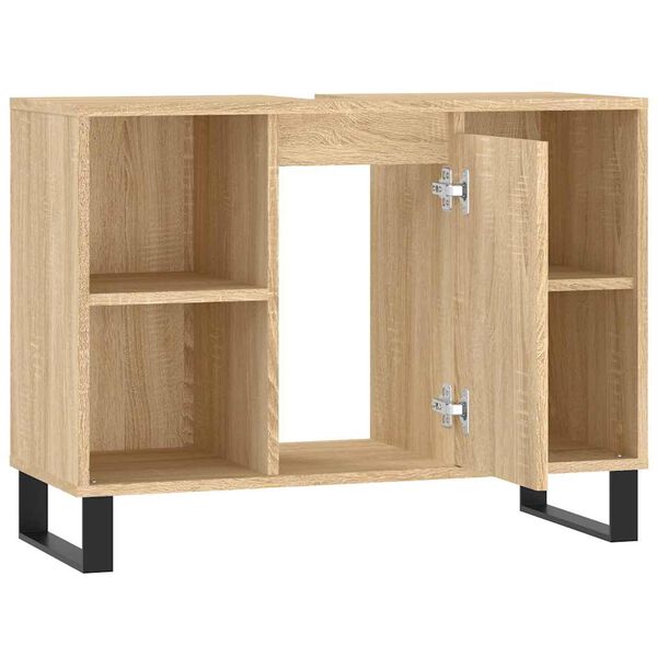 vidaXL Ντουλάπι Μπάνιου Sonoma Δρυς 80 x 33 x 60 εκ. από Επεξεργ. Ξύλο