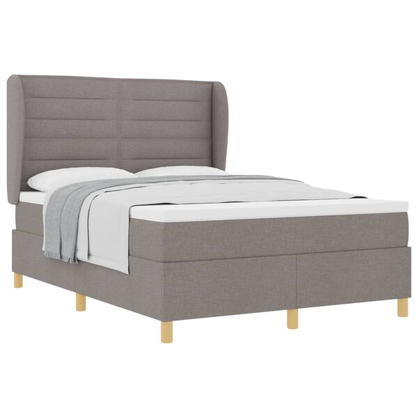 vidaXL &Kappa;&rho;&epsilon;&beta;ά&tau;&iota; &mu;&epsilon; &epsilon;&lambda;&alpha;&tau;ή&rho;&iota;&alpha; &mu;&epsilon; &sigma;&tau;&rho;ώ&mu;&alpha; Taupe 200 x 140 cm ύ&phi;&alpha;&sigma;&mu;&alpha;