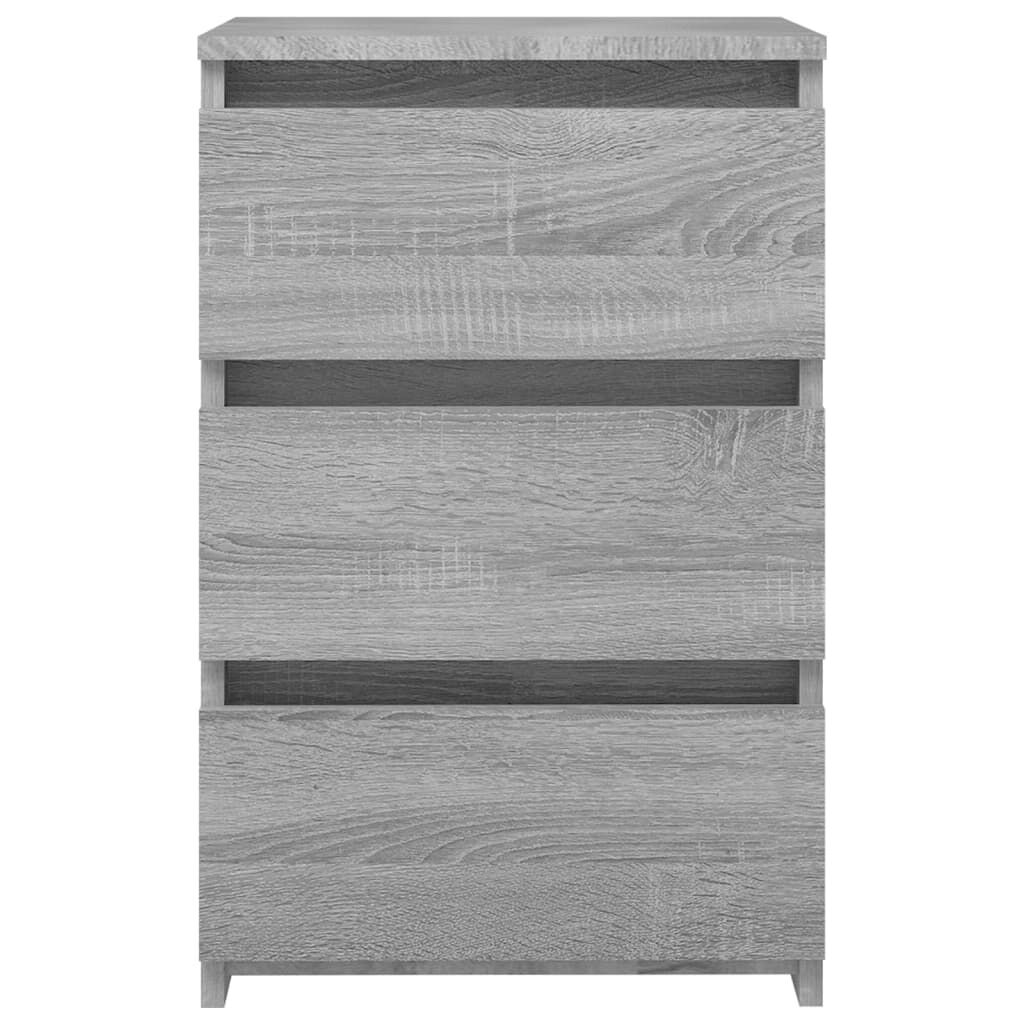 vidaXL Κομοδίνα 2 τεμ. Γκρι Sonoma 40x35x62,5 εκ. Επεξεργασμένο Ξύλο