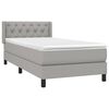 vidaXL Κρεβάτι Boxspring με Στρώμα Ανοιχτό Γκρι 80x200 εκ. Υφασμάτινο