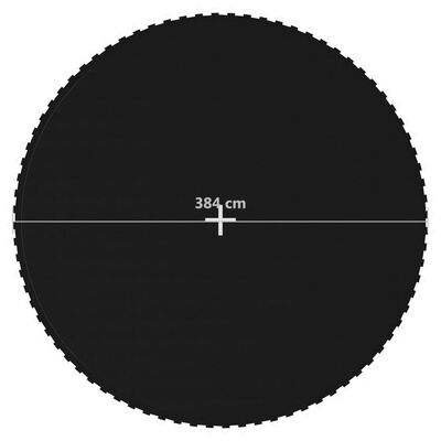 vidaXL Σεντόνι Αναπήδησης Μαύρο για Στρογγυλό Τραμπολίνο 4,27 μ.
