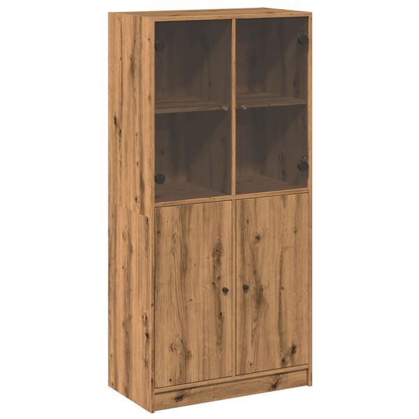 vidaXL Ντουλάπα με Πόρτες Αρτισιανή Δρυς 68x37x142 εκ. Επεξ. Ξύλο