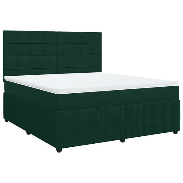 vidaXL &Kappa;&rho;&epsilon;&beta;ά&tau;&iota; Boxspring &mu;&epsilon; &Sigma;&tau;&rho;ώ&mu;&alpha; &Sigma;&kappa;&omicron;ύ&rho;&omicron; &Pi;&rho;ά&sigma;&iota;&nu;&omicron; 180x200&epsilon;&kappa;. &Beta;&epsilon;&lambda;&omicron;ύ&delta;&iota;&nu;&omicron;