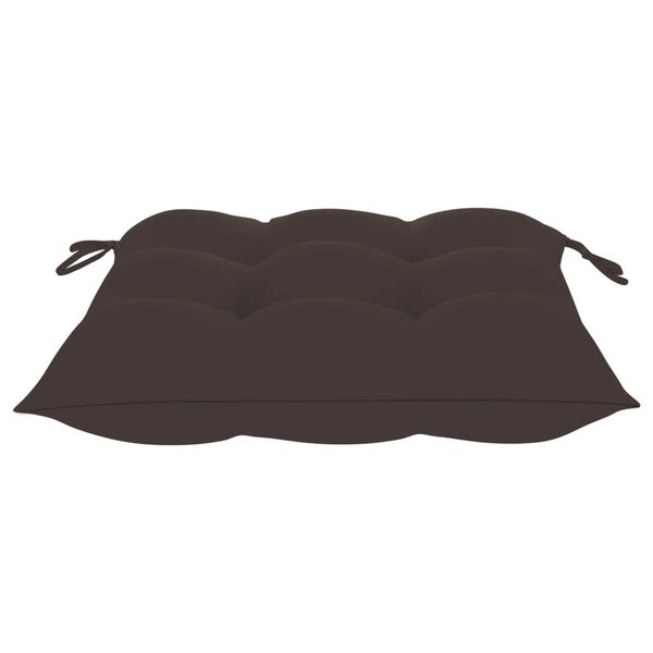 vidaXL Καρέκλες Κήπου 6 τεμ. από Μασίφ Ξύλο Teak με Taupe Μαξιλάρια