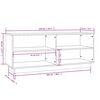 vidaXL Παπουτσοθήκη Λευκή 110 x 34 x 45 εκ. από Μασίφ Ξύλο Πεύκου