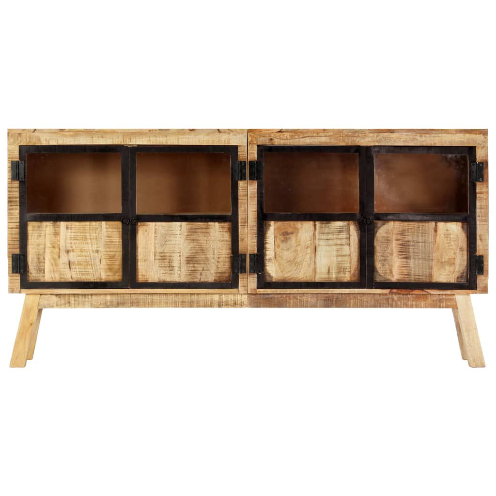 vidaXL Μπουφές Καφέ/Μαύρο 160x30x80 εκ. Μασίφ Ακατέργαστο Ξύλο Μάνγκο