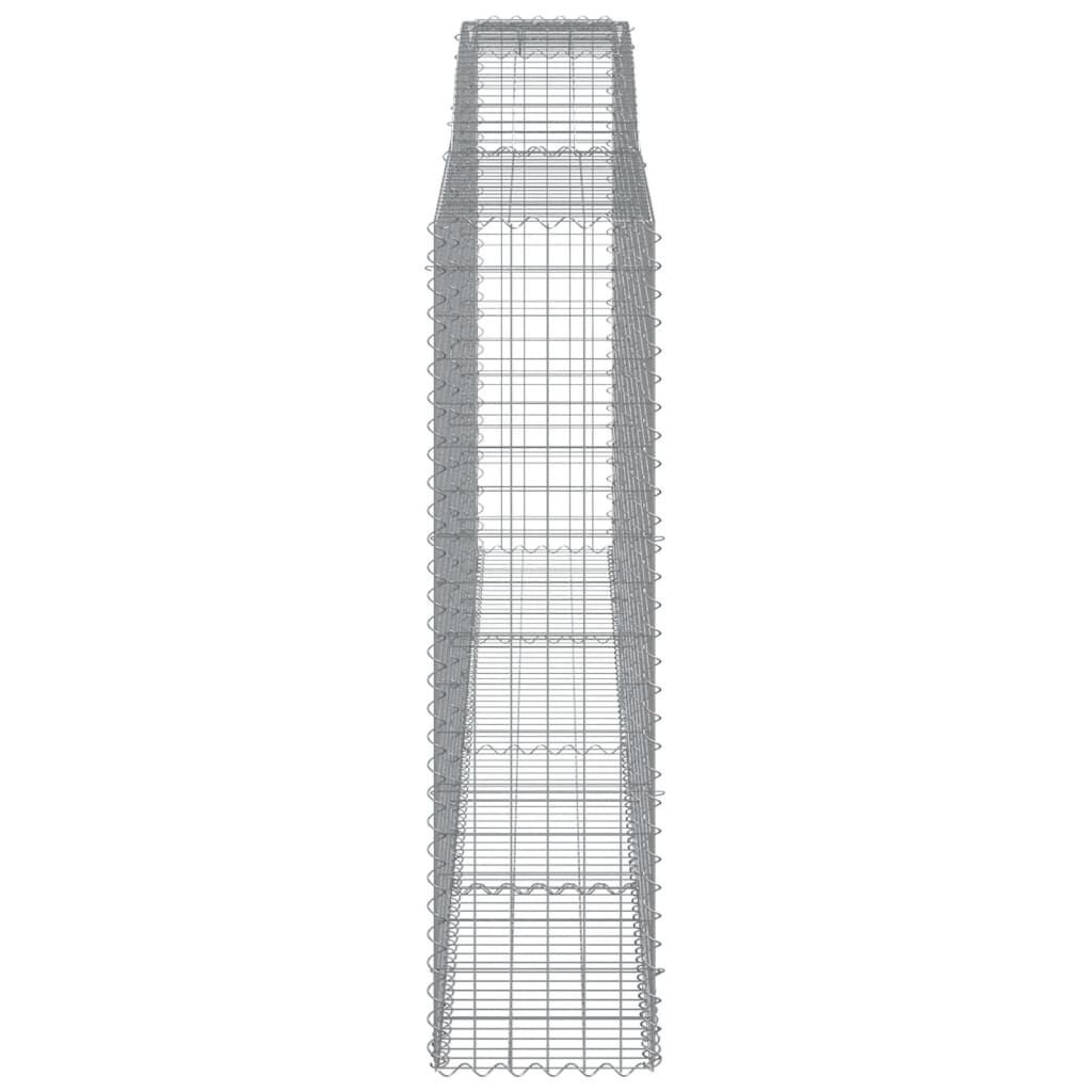 vidaXL Συρματοκιβώτια Τοξωτά 3 τεμ. 400x50x180/200 εκ. Γαλβαν. Ατσάλι