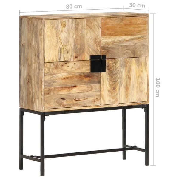 vidaXL Ντουλάπι 80 x 30 x 11400 εκ. από Μασίφ Ξύλο Μάνγκο