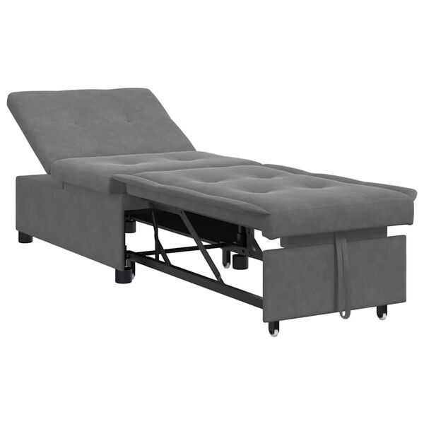 vidaXL Κρεβάτι καναπές Σκούρο Γκρι 67 x 194 x 82 εκ