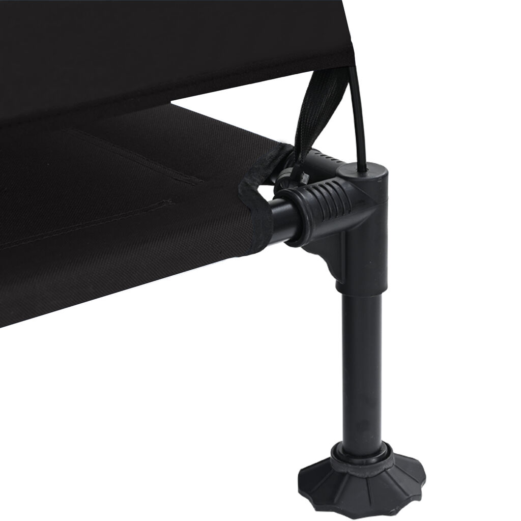 vidaXL Ανασηκωμένο Κρεβάτι Σκύλου Μαύρο 127 x 81 x 108 εκ.