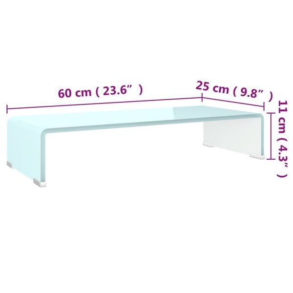 vidaXL Βάση Τηλεόρασης/Οθόνης Πράσινη 60 x 25 x 11 εκ. Γυάλινη