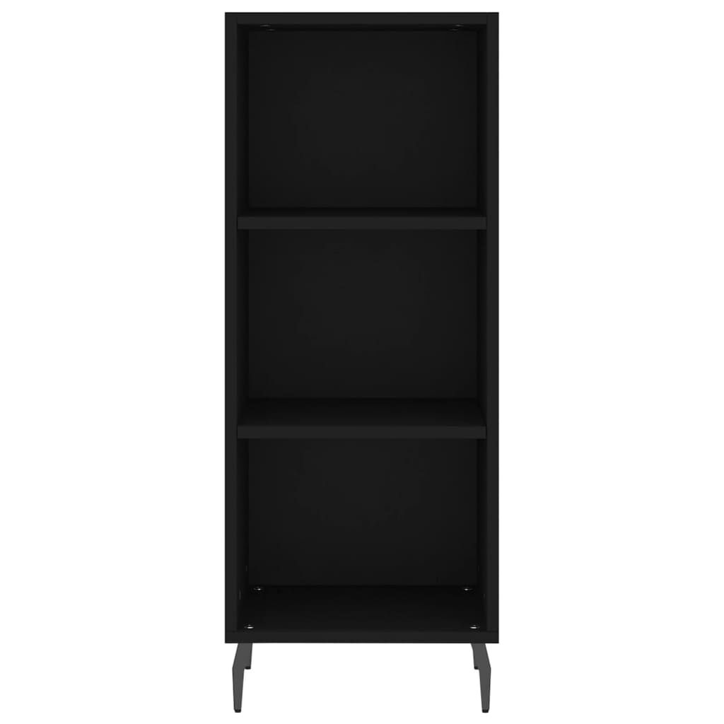 vidaXL Ντουλάπι Μαύρο 34,5 x 34 x 180 εκ. από Επεξεργασμένο Ξύλο