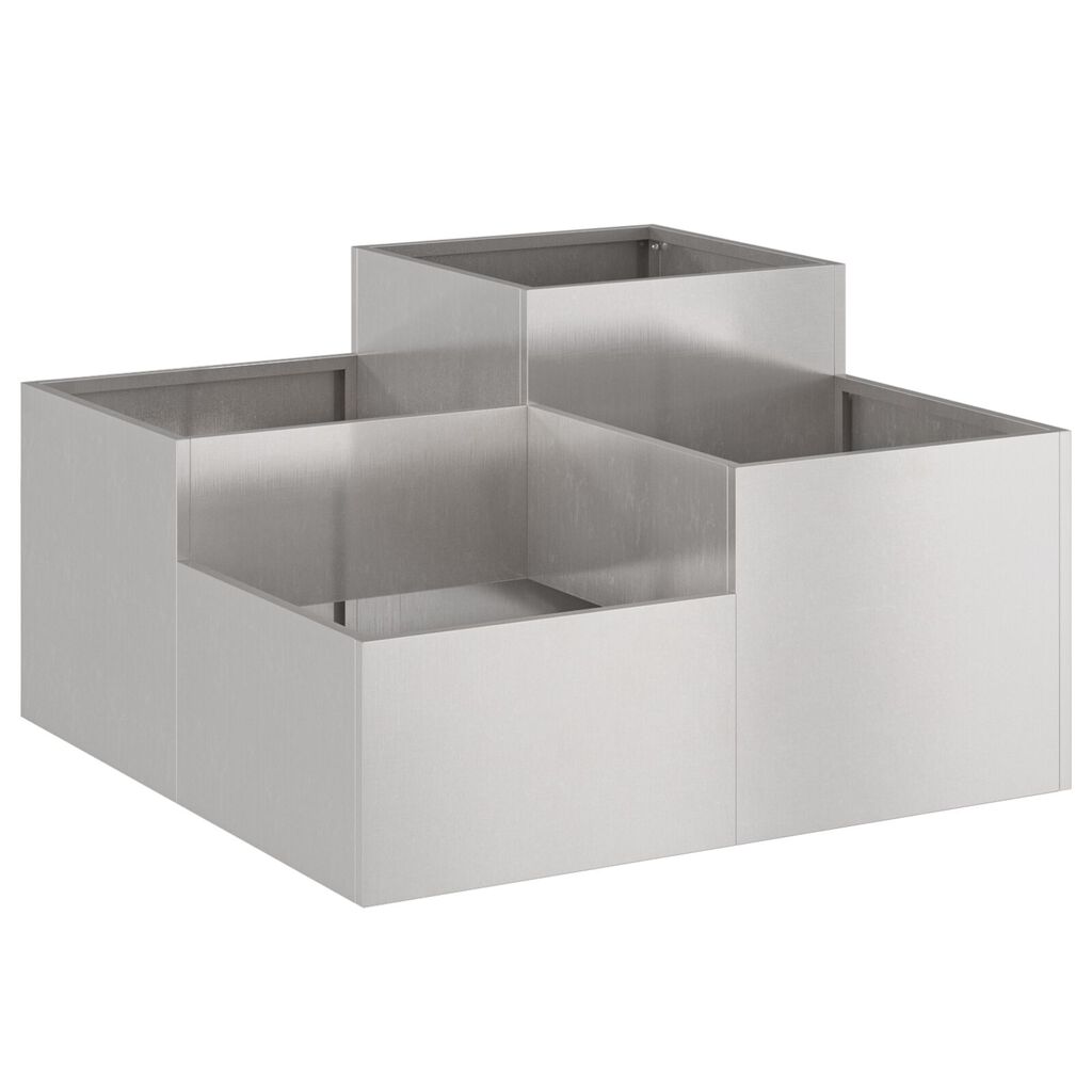 vidaXL Γλάστρα Κήπου 80x80x48 εκ. Από Ατσάλι