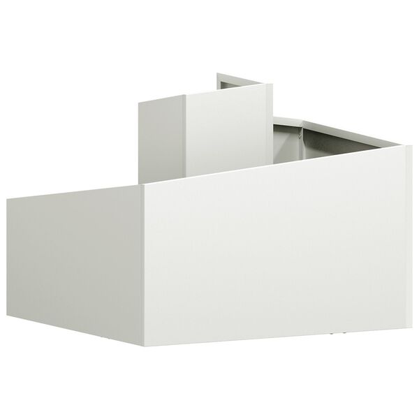 vidaXL Γλάστρα Κήπου Λευκό 60 x 60 x 50 εκ Ατσάλι