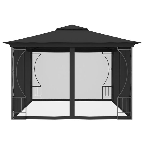 vidaXL Κιόσκι με Δίχτυα Ανθρακί 300 x 400 x 265 εκ.
