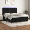 vidaXL &Kappa;&rho;&epsilon;&beta;ά&tau;&iota; Boxspring &mu;&epsilon; &Sigma;&tau;&rho;ώ&mu;&alpha; & LED &Mu;&alpha;ύ&rho;&omicron; 180x200 &epsilon;&kappa;. &Beta;&epsilon;&lambda;&omicron;ύ&delta;&iota;&nu;&omicron;