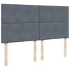 vidaXL Κρεβάτι Boxspring με Στρώμα Σκούρο Γκρι 200x200 εκ. Βελούδινο