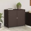 vidaXL Ντουλάπι Αποθήκευσης Κήπου Καφέ 83x45x76 εκ. Συνθετικό Ρατάν