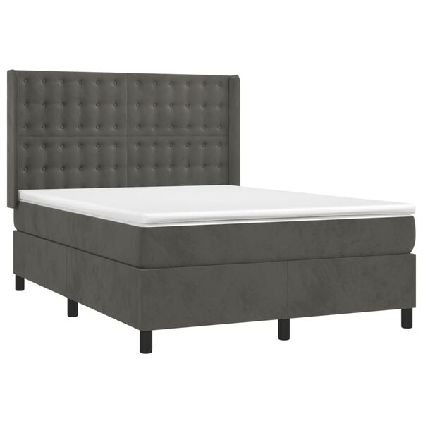 vidaXL &Kappa;&rho;&epsilon;&beta;ά&tau;&iota; Boxspring &mu;&epsilon; &Sigma;&tau;&rho;ώ&mu;&alpha; &Sigma;&kappa;&omicron;ύ&rho;&omicron; &Gamma;&kappa;&rho;&iota; 140x200 &epsilon;&kappa;. &Beta;&epsilon;&lambda;&omicron;ύ&delta;&iota;&nu;&omicron;