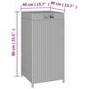 vidaXL Κάδος Απορριμάτων Μαύρος 40 x 40 x 80 εκ. από Συνθετικό Ρατάν
