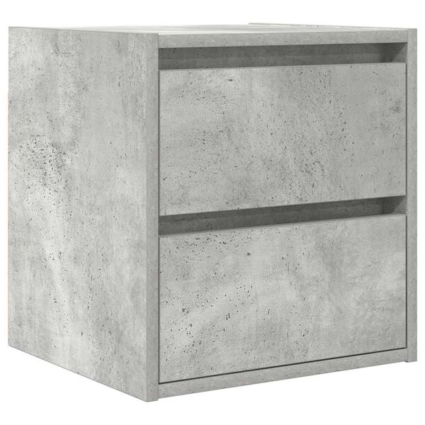 vidaXL Κομοδίνο Επιτοίχιο Γκρι Σκυροδέματος 38x34x40 εκ.