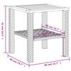 vidaXL Τραπέζι Κήπου Μαύρο 40x40x42 εκ. Συνθετικό Ρατάν & Ξύλο Ακακίας