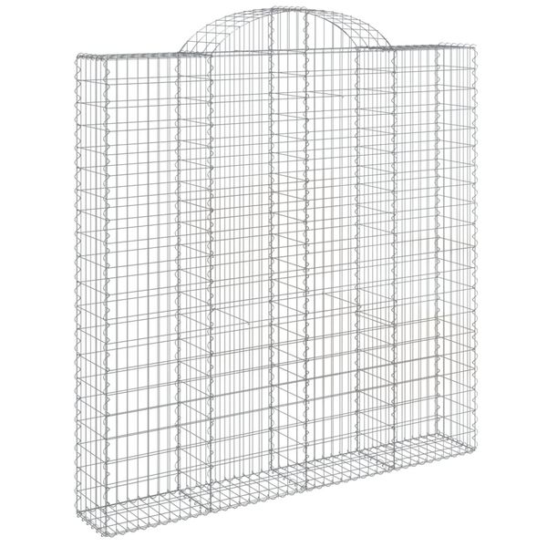 vidaXL Συρματοκιβώτια Τοξωτά 4 τεμ. 200x30x200/220 εκ. Γαλβαν. Ατσάλι