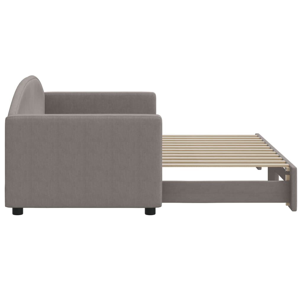 vidaXL Καναπές Κρεβάτι Συρόμενος Taupe 80 x 200 εκ. Υφασμάτινος