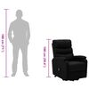 vidaXL Πολυθρόνα με Ανύψωση Μαύρη Υφασμάτινη