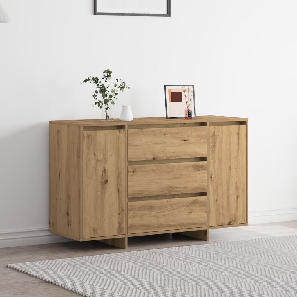 vidaXL Πλευρικός Ράφτης Artisan Δρυς 120x41x75 εκ. Επεξεργασμένο Ξύλο