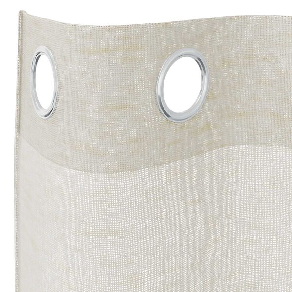 vidaXL Κουρτίνες με κουρτίνες 2 pcs Κρεμ 140 x 175 εκ. Πολυεστέρας