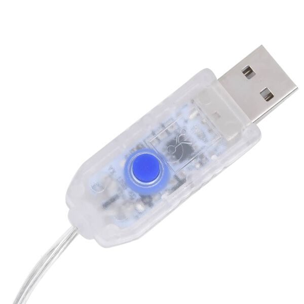 vidaXL Κουρτίνα LED Φωτάκια 300 LED Πολύχρωμα 3 x 3 μ. 8 Λειτουργίες