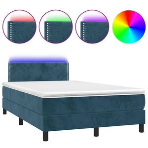 vidaXL &Kappa;&rho;&epsilon;&beta;ά&tau;&iota; Boxspring &mu;&epsilon; &Sigma;&tau;&rho;ώ&mu;&alpha; & LED &Sigma;&kappa;. &Mu;&pi;&lambda;&epsilon; 120x200&epsilon;&kappa;. &Beta;&epsilon;&lambda;&omicron;ύ&delta;&iota;&nu;&omicron;