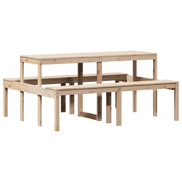 vidaXL Τραπέζι Πικνίκ 160 x 134 x 75 εκ. από Μασίφ Ξύλο Πεύκου