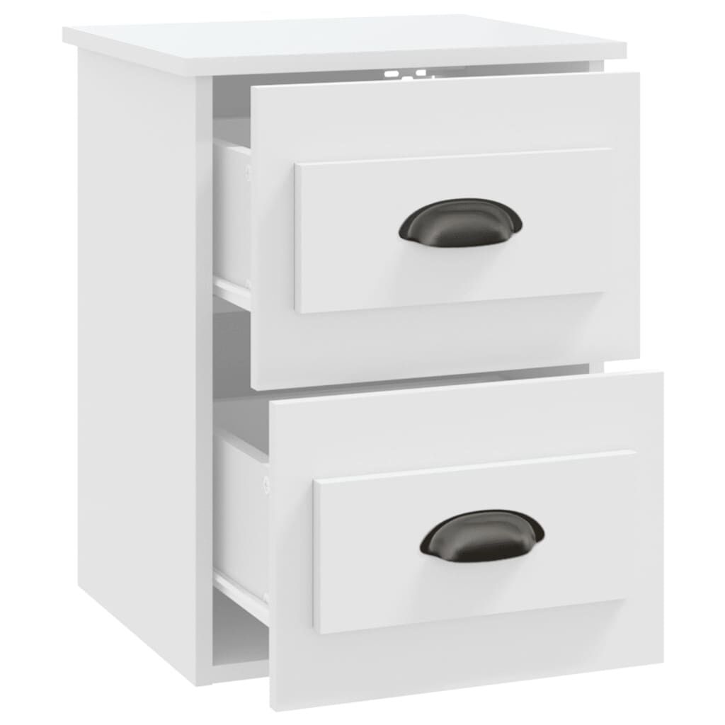 vidaXL Κομοδίνα Επιτοίχια 2 τεμ. Λευκά 41,5x36x53 εκ.