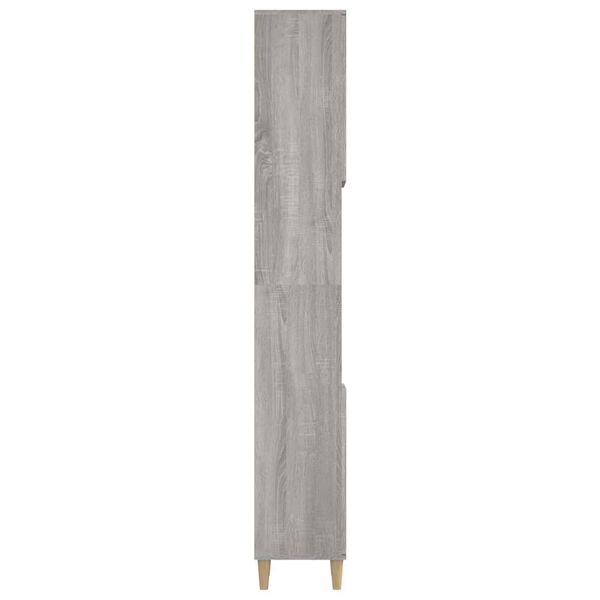 vidaXL Ντουλάπι Μπάνιου Γκρι Sonoma 30x30x190 εκ. Επεξεργασμένο Ξύλο