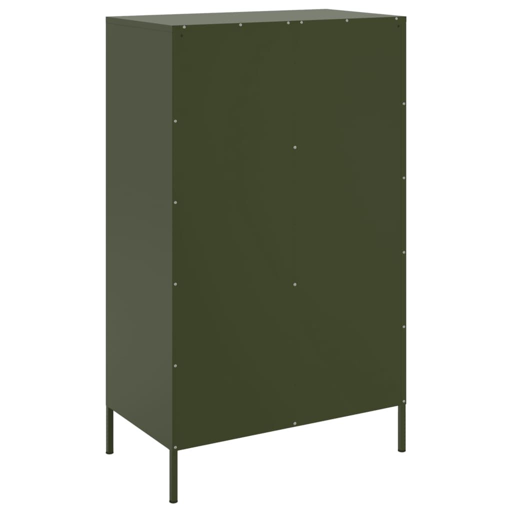 vidaXL Ντουλάπι Πράσινο Λαδί 68x39x113 εκ. από Ατσάλι