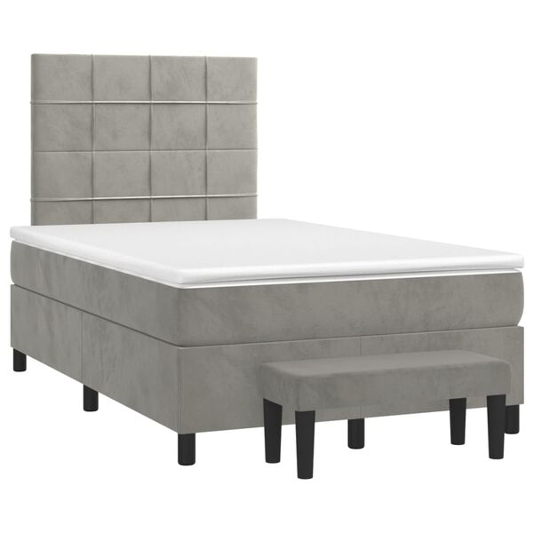 vidaXL &Kappa;&rho;&epsilon;&beta;ά&tau;&iota; Boxspring &mu;&epsilon; &Sigma;&tau;&rho;ώ&mu;&alpha; &Alpha;&nu;&omicron;&iota;&chi;&tau;ό &Gamma;&kappa;&rho;&iota; 120x200 &epsilon;&kappa;. &Beta;&epsilon;&lambda;&omicron;ύ&delta;&iota;&nu;&omicron;