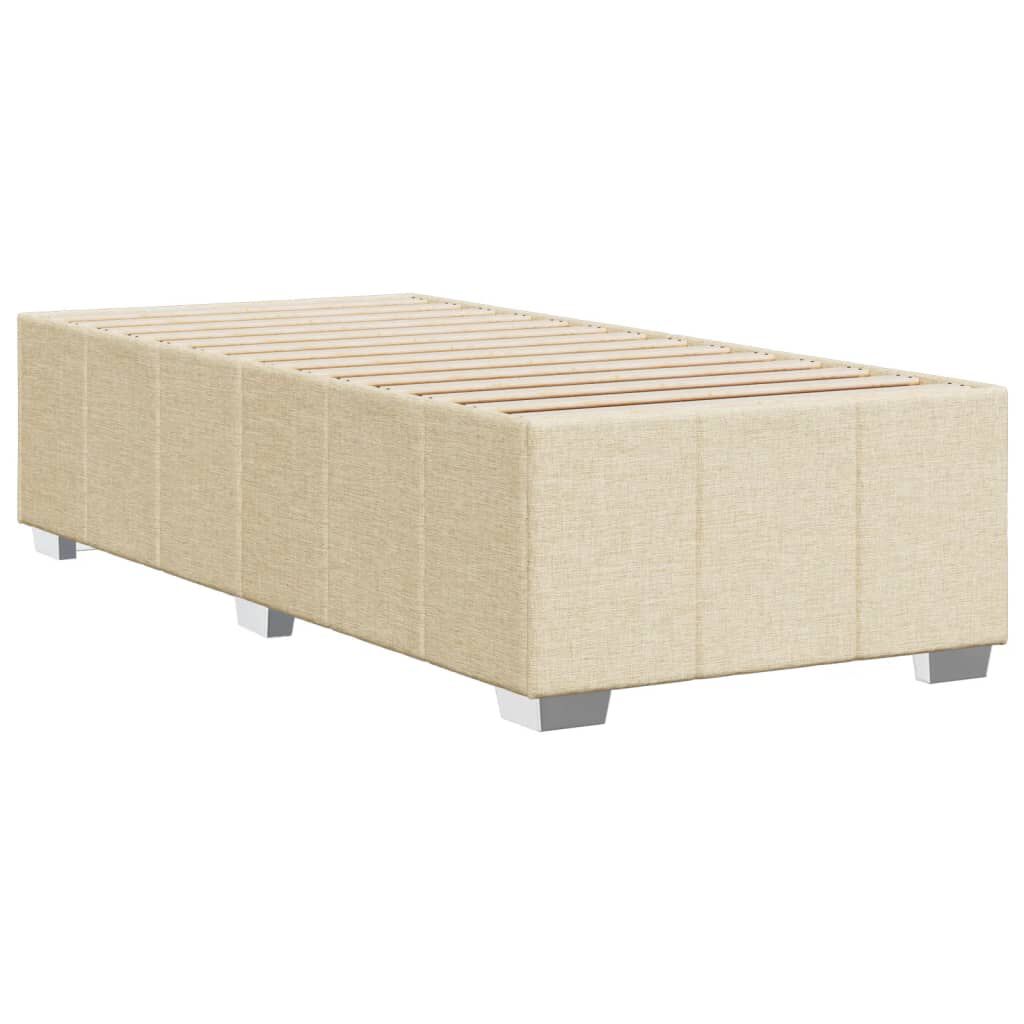vidaXL Πλαίσιο κρεβατιού χωρίς στρώμα Κρέμα 80x200 cm Ύφασμα
