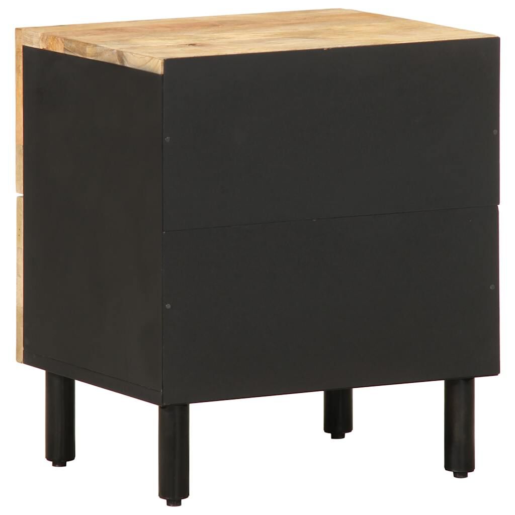 vidaXL Ντουλάπια κρεβατιού 2 τεμάχια Μαύρο 40x33,5x46 cm