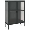 vidaXL Ντουλάπι Μαύρο 75 x 35 x 105 εκ. από Γυαλί και Ατσάλι