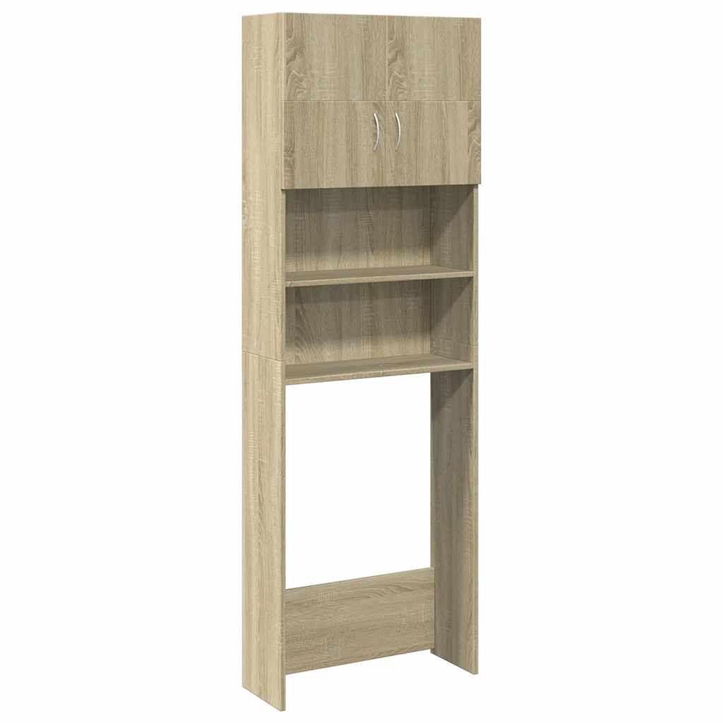 vidaXL Ντουλάπι Πλυντηρίου Χρώμα Sonoma Δρυς 64x25,5x190εκ Επεξ. Ξύλο
