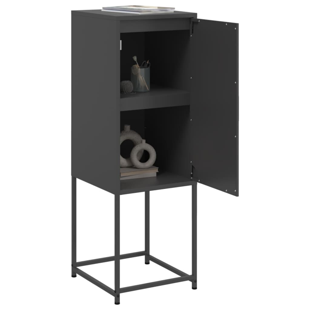 vidaXL Ντουλάπι Μαύρο 36x39x107 εκ. από Ατσάλι