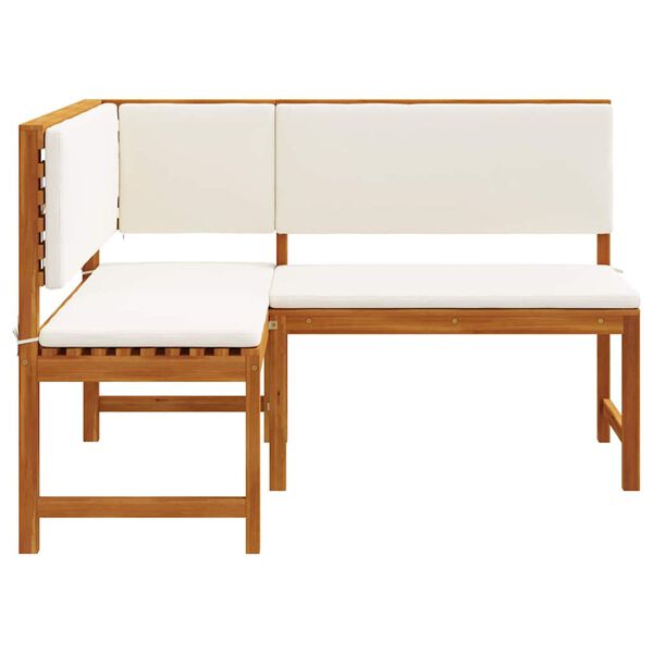 vidaXL Γωνιακός Πάγκος Κήπου Καφέ 140 x 100 x 91 εκ.