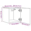 vidaXL Έπιπλο Τηλεόρασης Επιτοίχιο Γκρι Sonoma 30,5 x 30 x 30 εκ.